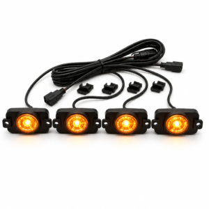 Kit de 4 feux LED orange pour calandre automobile